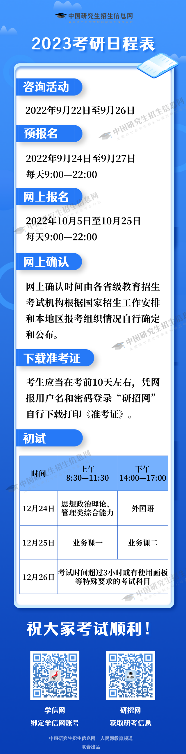 2023考研時(shí)間定了！研究生們，要準(zhǔn)備好報(bào)名啦！